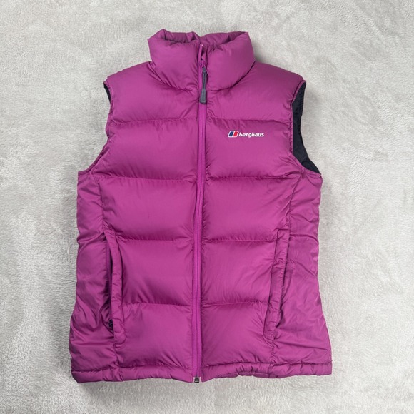 Berghaus Full Zip Sleeve Puffer Vest Womens 10 Pink Preowned - Picture 1 of 5